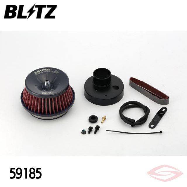 BLITZ サスパワーLMレッド エアクリーナー ムーヴ L150S L152S L160S ダイハツ【59185】ブリッツ コアタイプ SUS POWER LM-RED