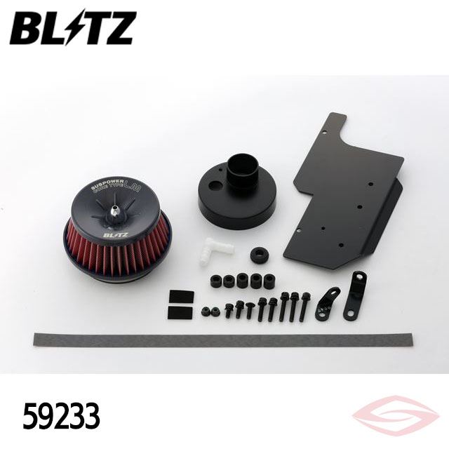 BLITZ サスパワーLMレッド エアクリーナー アルトターボRS HA36S スズキ(59233) /ブリッツ コアタイプ SUS POWER LM-RED