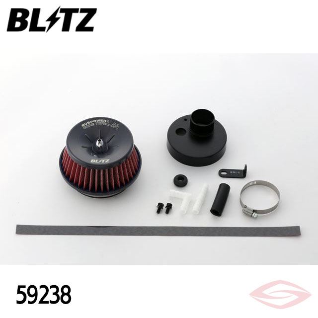 BLITZ サスパワーLMレッド エアクリーナー スクラム DG17V DG17W マツダ【59238】ブリッツ コアタイプ SUS POWER LM-RED