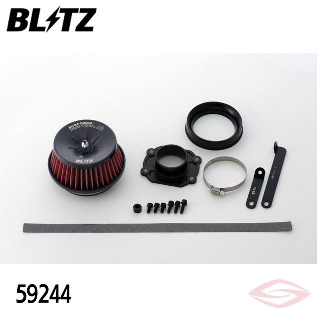 BLITZ サスパワーLMレッド エアクリーナー ジャスティカスタム M900F スバル【59244】ブリッツ コアタイプ SUS POWER LM-RED