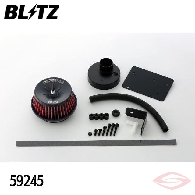 BLITZ サスパワーLMレッド エアクリーナー ハスラー MR52S スズキ(59245) /ブリッツ コアタイプ SUS POWER LM-RED