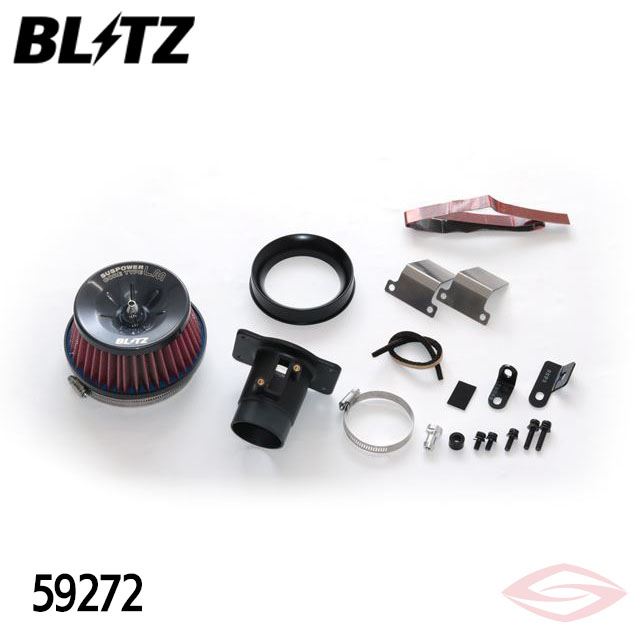 BLITZ サスパワーLMレッド エアクリーナー N-BOXカスタム JF5 JF6 ホンダ(59272) /ブリッツ コアタイプ SUS POWER LM-RED