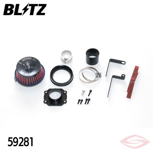 BLITZ サスパワーLMレッド エアクリーナー ジムニーシエラ JB74W スズキ【59281】ブリッツ コアタイプ SUS POWER LM-RED