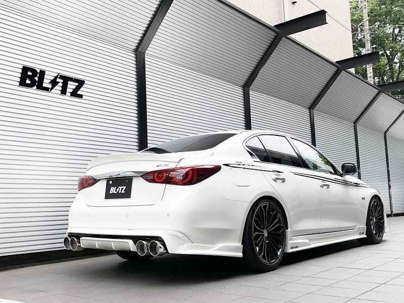 BLITZ NUR-SPEC CUSTOM EDITION Quad RV37 VR30DDTT スカイライン 日産 ステンレスカラー 2.5R / ニュルスペック カスタムエディション ブリッツ 63190