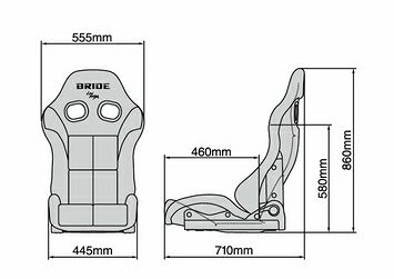 ブリッド リクライニングシート edirb 172 グレーステッチ カーボン製シェル G72PL...