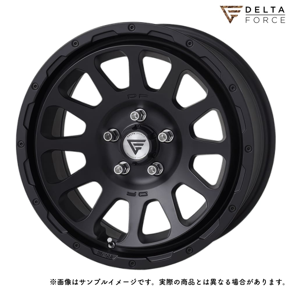 デルタフォース オーバル 16x7.0J 5H 114.3 +42 マットブラック (MBK) / 16インチ ホイール1本 DELTA FORCE OVAL / ハブ径:73.1 デリカD:5 (MC前)