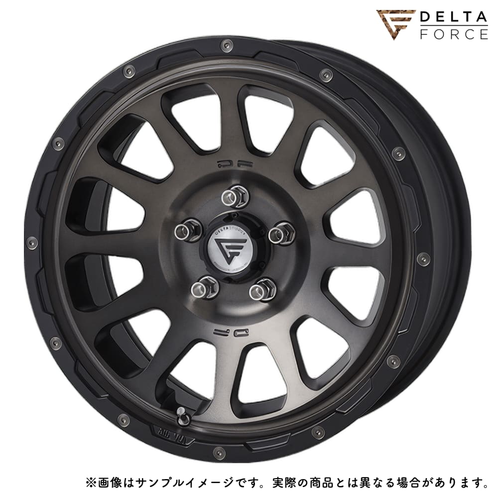デルタフォース オーバル 17x8.0J 5H 127 +40 マットスモークポリッシュ (MSP) / 17インチ ホイール1本 DELTA FORCE OVAL / ハブ径:71.6 ジープ ラングラー