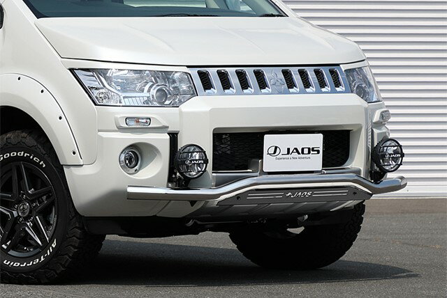 JAOS フロントスキッドバー ポリッシュ／ブラック デリカ D:5 【B150305B】/ FRONT SKID BAR(POLISHING/BLACK) DELICA D:5 18+