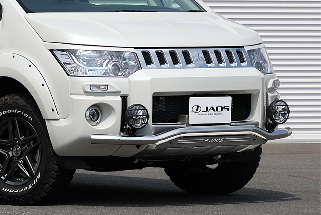 JAOS フロントスキッドバー ポリッシュ／ブラック デリカ D:5 【B150305B】/ FRONT SKID BAR(POLISHING/BLACK) DELICA D:5 18+