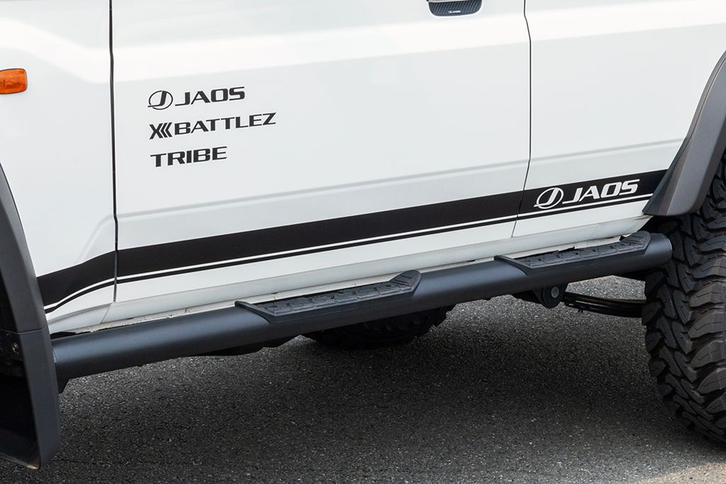 JAOS サイドステップ ブラック ランドクルーザー 70系（-15） 【B172241ABK】/ SIDE STEP BLACK LAND CRUISER70 VAN 99+