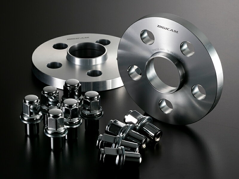 デジキャン ワイドトレッドスペーサー トヨタ専用 100 5H 15mm 54-54 ロングナット10個 / DIGICAM【TW1005155454LN】