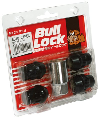 乐天商城 - 協永産業 ブルロック ロックナット 袋タイプ 21HEX M12×P1.5 4pcs ブラック / Bull Lock (601B) KYO-EI