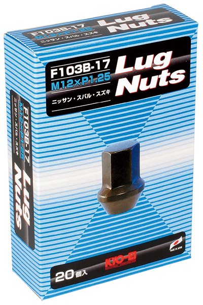 ʻ 饰ʥå 60ơѡ ޥ 17HEX M12P1.25 20pcs ֥å / Lug Nut (F103B-17-20P) KYO-EI