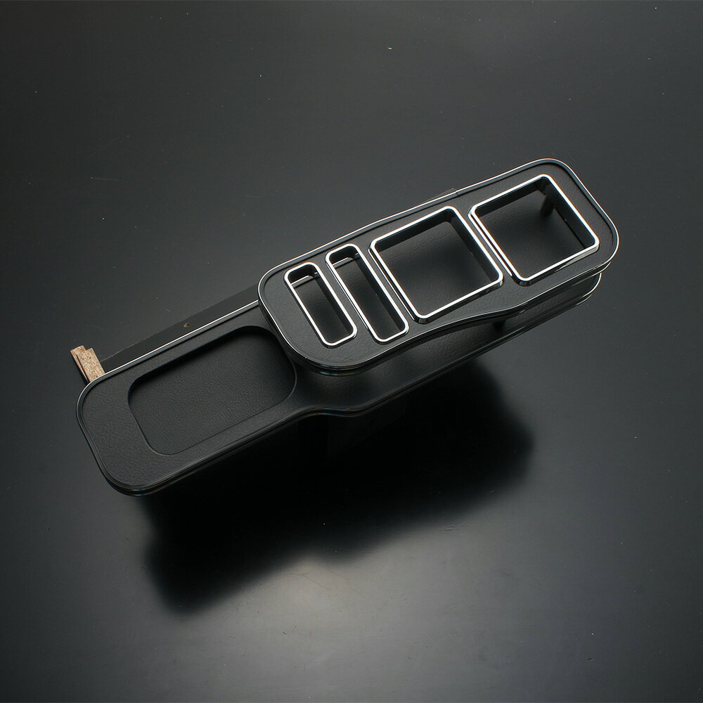 インプレッサスポーツワゴン(00/08-) フロントテーブル/ブラックレザー スクエアドリンクホルダー 携帯・タバコホルダー FEGGARI FT457-02