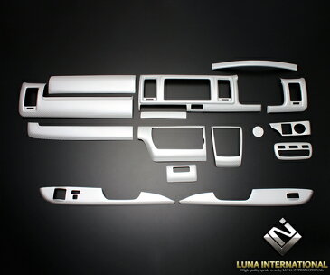(ルナインターナショナル) ハイエース 200系 4型(標準) 15P[15ピース] ホワイトカーボン調 インテリアパネル / パネル ウッド 内装 インパネ LUNA INTERNATIONAL