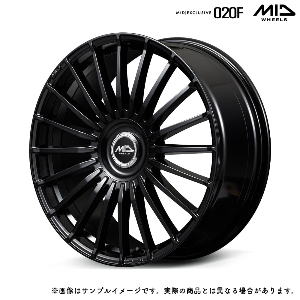 MID エクスクルーシヴ 020F 18x7.0J 5H 114.3/100 +48 セミグロスブラック (SBK) / 18インチ ホイール1本 MID EXCLUSIVE (G8378705M348SBKN) マルチPCD ナットホール径:φ29-φ15 輸入車対応