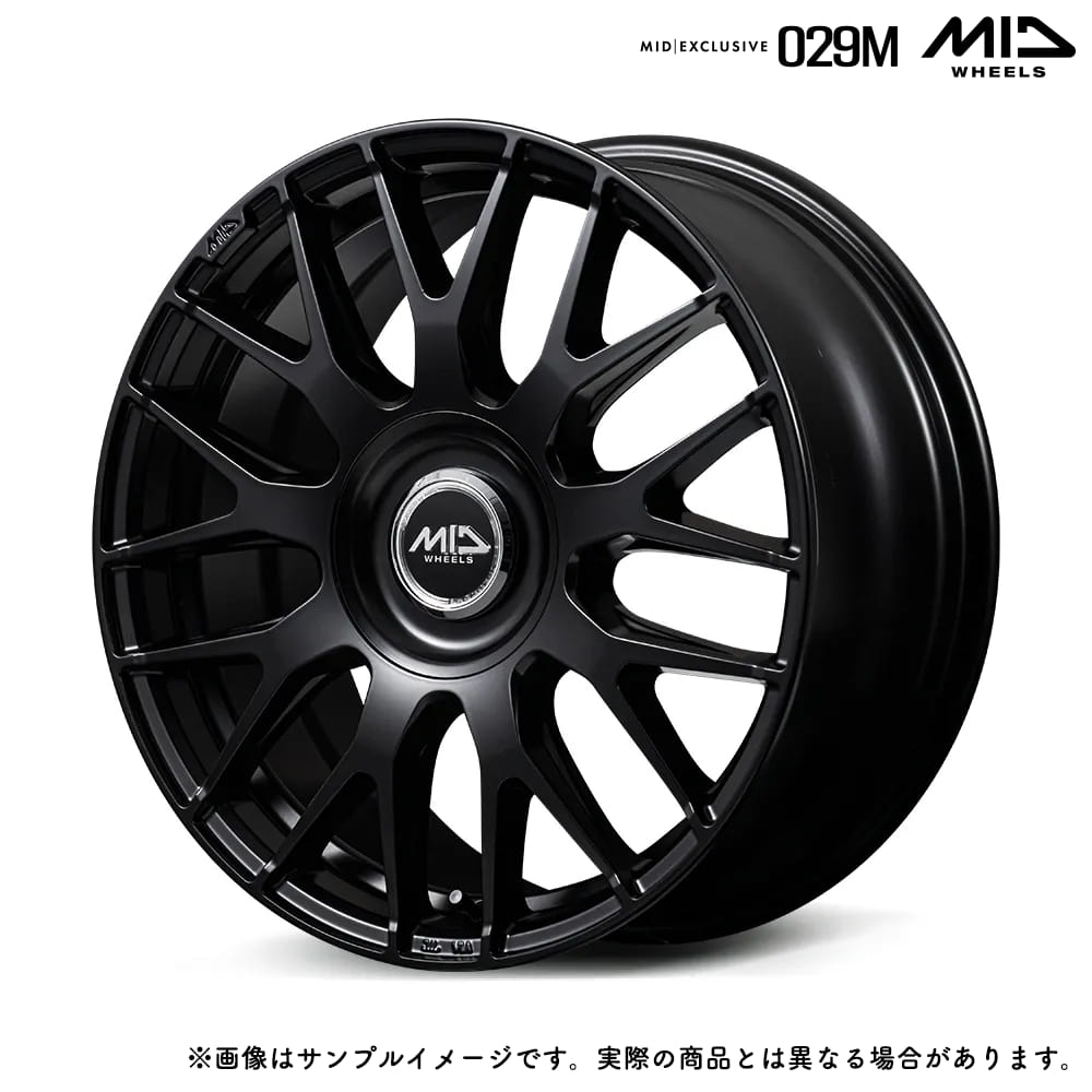MID エクスクルーシヴ 029M 18x7.0J 5H 114.3/100 +48 セミグロスブラック (SBK) / 18インチ ホイール1本 MID EXCLUSIVE (X2198705M348SBKN) マルチPCD ナットホール径:φ29-φ15 輸入車対応