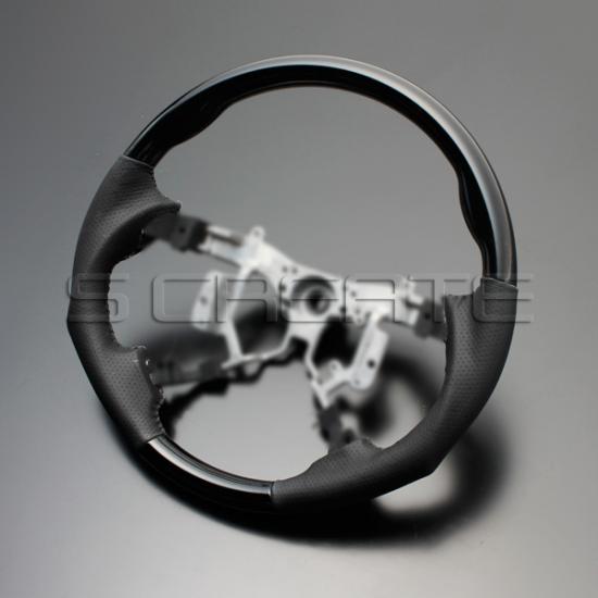 カローラアクシオ NZE140/ZRE140系 [2006/10～2012/5] スポーツタイプ ウッドコンビステアリング (ピアノブラック) / steering ハンドル ホイール
