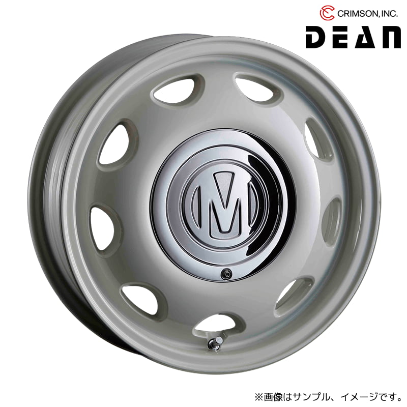 クリムソン ディーン ミニ アルミホイール1本 14x5.0J 8H 98/100 +35 マーガレットホワイト(MARGUERITE WHITE) / 14インチ CRIMSON DEAN mini
