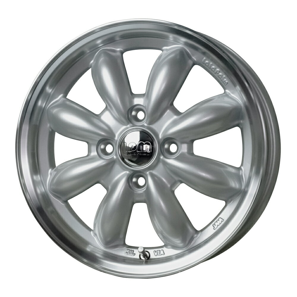 ララパーム CUP2 アルミホイール 1本 15x4.5 45 100 4H(プラチナシルバー リムポリッシュ) / 15インチ LaLa Palm CUP2