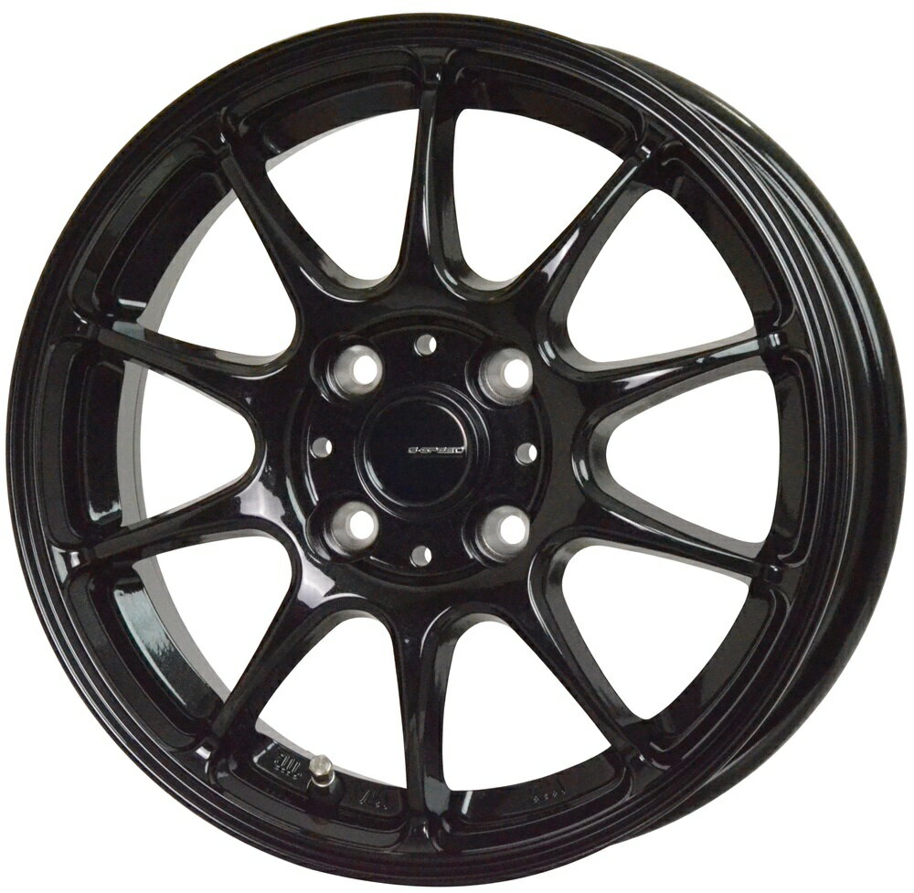 Gスピード G-07 アルミホイール 1本 15x5.5 +43 100 4H(メタリックブラック) / 15インチ G.speed G・07 G07