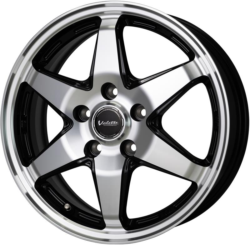 ヴァレット アンクレイ アルミホイール(1本) 15x6.0 +53 114.3 5H ブラックポリッシュ (BKP) / 15インチ Valette ANKRAY