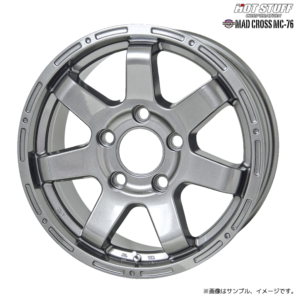 Rakuten - マッドクロス MC-76 ホイール1本 16x5.5J 5H 139.7 +22 ダークシルバー(DS) / 16インチ ホットスタッフ HOT STUFF MAD CROSS MC76