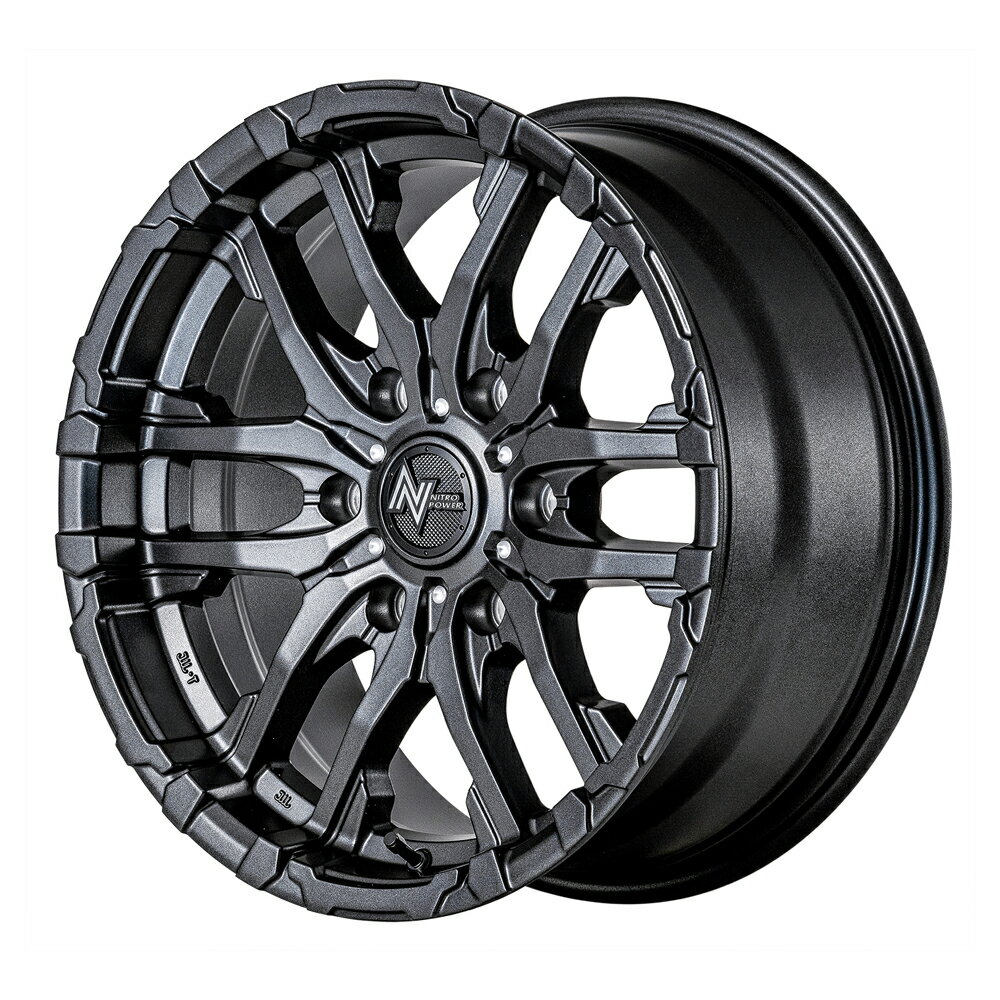 ナイトロパワー M26 CROSSFANG アルミホイール 1本 16x6.5 +38 139.7 6H(バレルブラック/ドリルド) / 16インチ NITRO POWER MID