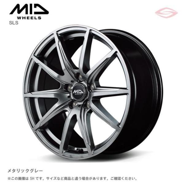 乐天商城 - MIDホイールズ SLS ホイール1本 14x5.5J 4H 100 +45 メタリックグレー/14インチ MID WHEELS SLS
