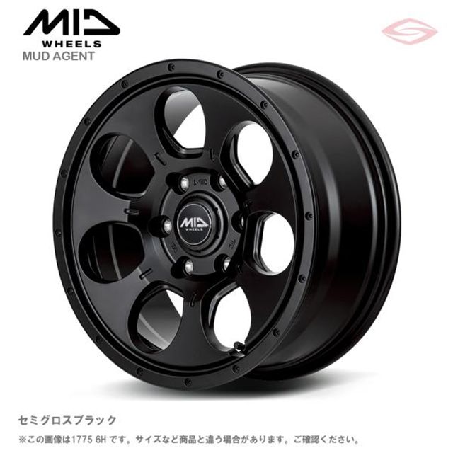 MIDۥ륺 ޥåɥ ߥۥ1 17x7.5J 6H 139.7 25 ߥ֥å/17 MID WHEELS MUDAGENT