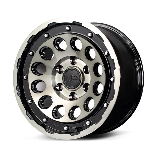 MIDオフロード H12 ホイール1本 17x8.5J 6H 139.7 10 ブラッククリアマシニング/17インチ MID OFFROAD H12