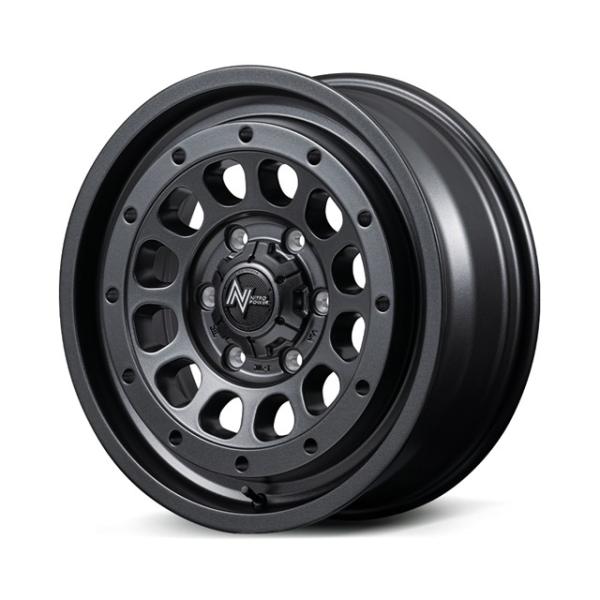 15 inches - MID ナイトロパワー R12 ハウザー ホイール1本 15x5.5J 5H 100 +40 バレルブラック（BBK）/15インチ NITROPOWER R12 HOWITZER
