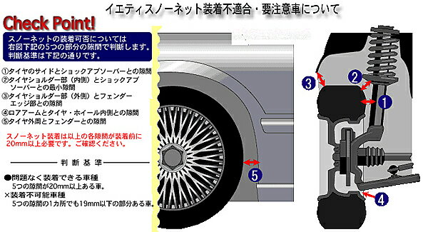 イエティ スノーネット(Yeti Snow Net) 非金属タイヤチェーン デミオ 1.5 15C(DE5FS系) 【175/65R14】 / スタッドレス 雪道 スイス 2