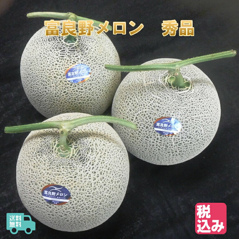 北海道 ふらの産　富良野メロン　秀品3玉　4．8kg　高糖度　富良野レッドメロンの逸品【送料無料】【7月中旬発送開始】