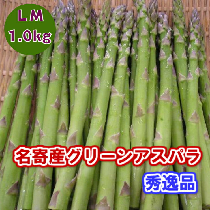 特選アスパラガス　北海道　名寄産　グリーンアスパラ（露地アスパラ）　LM　1kg（500gx2）【送料無料】【二重選別の秀逸品】【5月下旬発送開始】