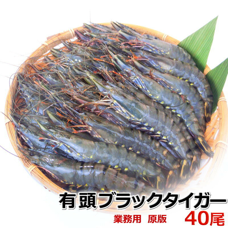 海老 えび 冷凍 ブラックタイガー 有頭 40...の紹介画像2