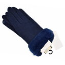 ジル スチュアート 手袋 レディース スマホ 対応 ブランド JILLSTUART ウール カシミヤ 混 ラビット ファー 濃紺 ネイビー 21 - 22 cm 女性 婦人 カシミア 訳あり