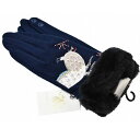 クラウス ハーパ二エミ 手袋 レディース ブランド KLAUS HAAPAIEMI ウール カシミヤ 混 オコジョ 刺繍 スマホ 対応 紺 ネイビー 21 - ...