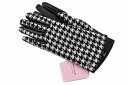 ケイト スペード ニューヨーク 手袋 レディース ブランド kate spade NEW YORK ラムレザー ウール カシミヤ混 千鳥格子 デザイン スマート...