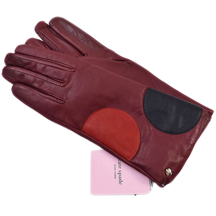 ケイトスペード ニューヨーク 手袋 レディース 革 皮 カシミヤ カシミア 混 ラムレザー スマホ対応 暖かい かわいい ブランド ハイブランド KateSpa...