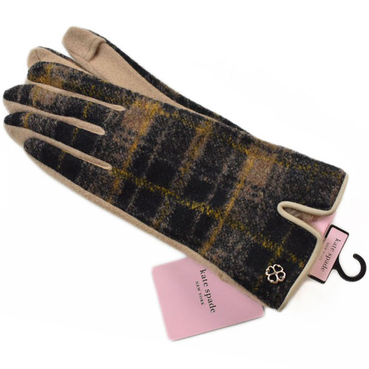 ケイトスペード ニューヨーク 手袋 指先スリット レディース ウール カシミヤ カシミア 混 スマホ対応 暖かい かわいい ブランド ハイブランド KateSp...