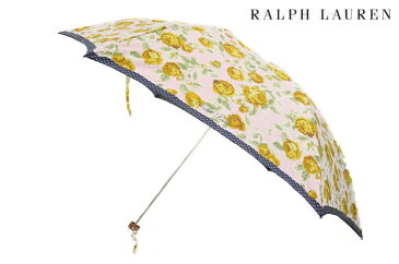 ポロ ラルフローレン 雨傘 折りたたみ 傘 レディース ブランド POLO Ralph Lauren フラワー 花 ローズ ドット ピンク 55cm 女性 婦人 軽量 UV 【あす楽】