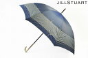 ジル スチュアート 傘 ジル スチュアート 雨傘 長傘 傘 レディース ブランド JILLSTUART ライン デザイン ロゴ ブルー グレー 60cm 女性 婦人 【あす楽】