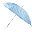 ケイトスペード ニューヨーク 雨傘 傘 長傘 レディース ブランド kate spade new york ボーダー プリント ブルー 60cm 女性 婦人 お...