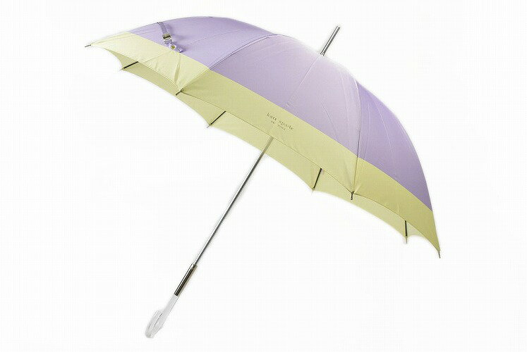 ケイト スペード ニューヨーク 傘 長傘 レディース ブランド kate spade new york 雨傘 バイカラー デザイン パープル イエロー 60cm 女性 婦人 訳あり 【あす楽】