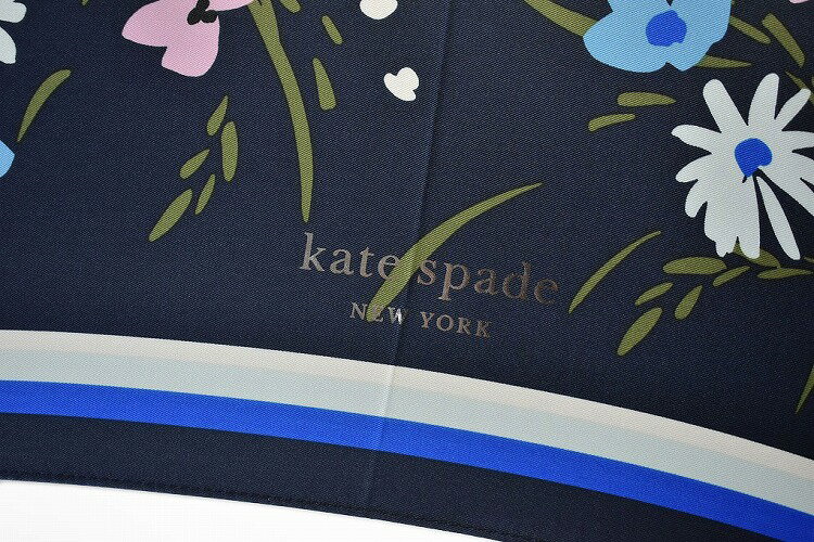 ケイトスペード ニューヨーク 雨傘 傘 長傘 レディース ブランド おしゃれ 女性 婦人 kate spade new york フラワー 花 プリント 紺 ネイビー 60cm 11022 【あす楽】