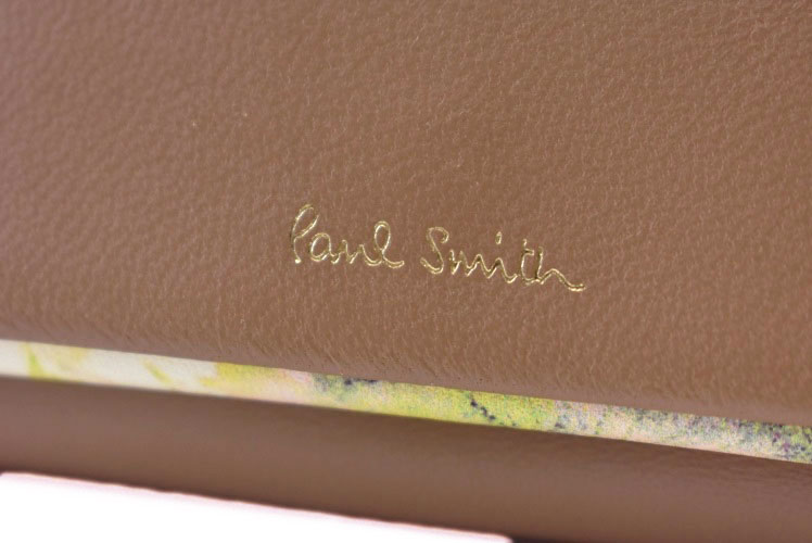 ポールスミス キーケース 4連 レディース ブランド Paul Smith ヘイジーパンジートリム2 専用箱付 茶 ベージュ 女性 婦人 本革 PWD641
