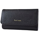 ポールスミス キーケース 4連 レディース ブランド Paul Smith スミシーハート2 専用箱付 フラップ 黒 ブラック 女性 婦人 本革 レザー 20代...