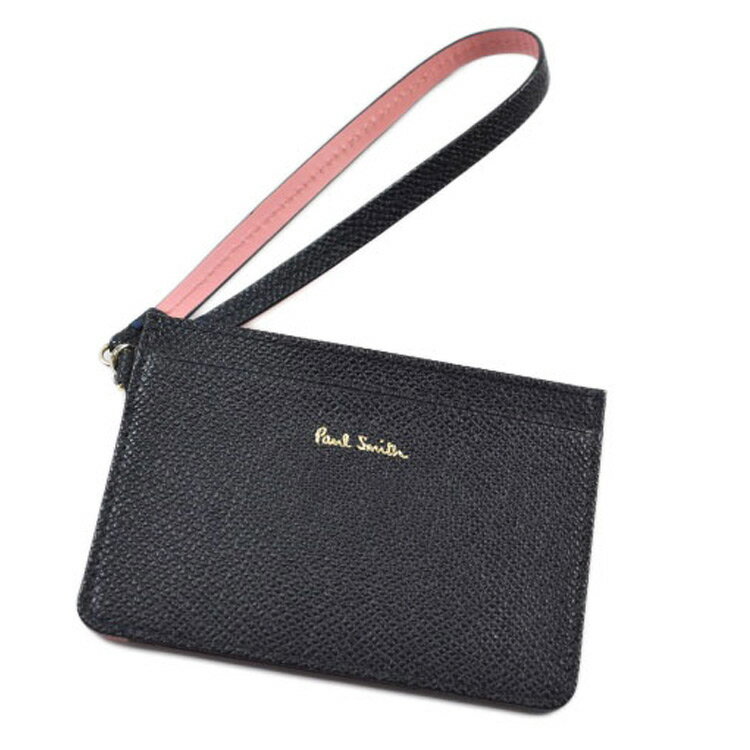 ポールスミス パスケース 定期入れ ストラップ付 レディース ブランド Paul Smith カラーフラッシュ 専用箱付 ネイビー 紺 定期入れ カードケース IDカード 女性 婦人 本革 20代 30代 40代 50代 おしゃれ BPW300