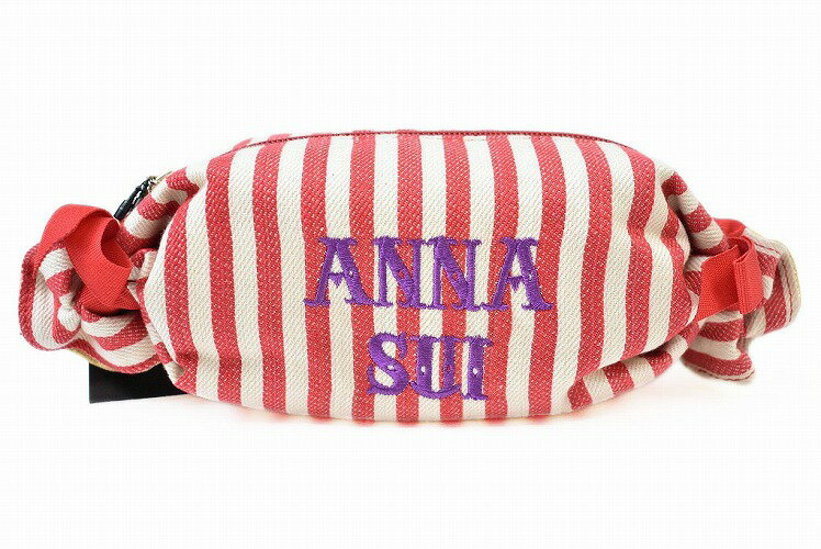 アナスイ ポーチ コスメポーチ レディース ブランド ANNA SUI キャンディ モチーフ 赤 レッド ストライプ 女性 婦人 【あす楽】